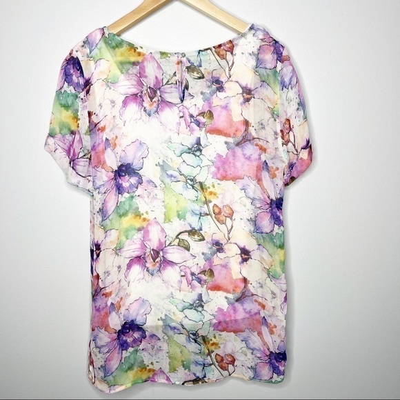 Soft Surroundings Coastal Breeze Floral Top and Tank Sz S - Picture 3 of 8